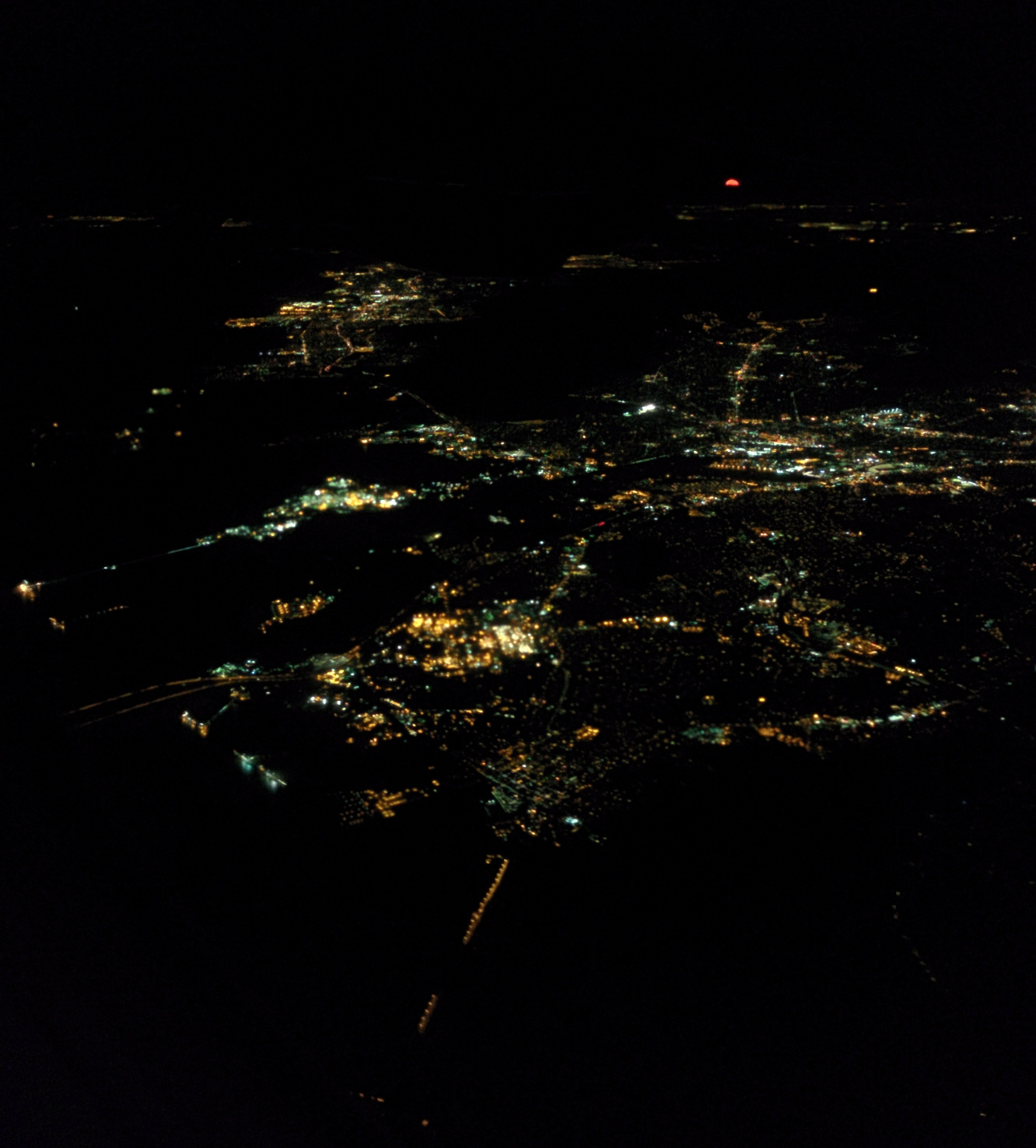 San Francisco seen from an airplane window